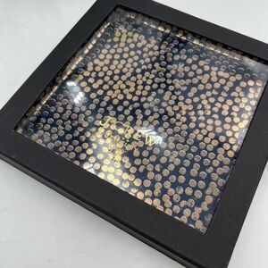 J‎ crew Jewelry Tray Plate Holder Blue with Gold Polka Dots 6x6” Heavy
